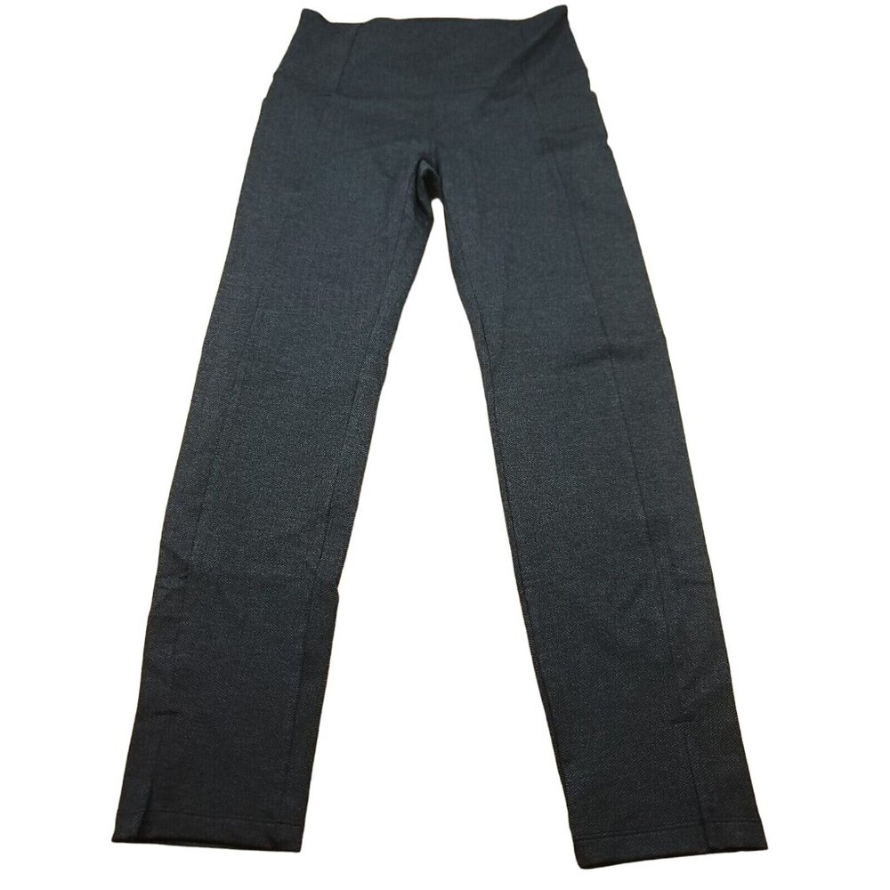 Athleta Womens XS Leggings Herringbone Mercer Tight High Rise Blue Black #353504